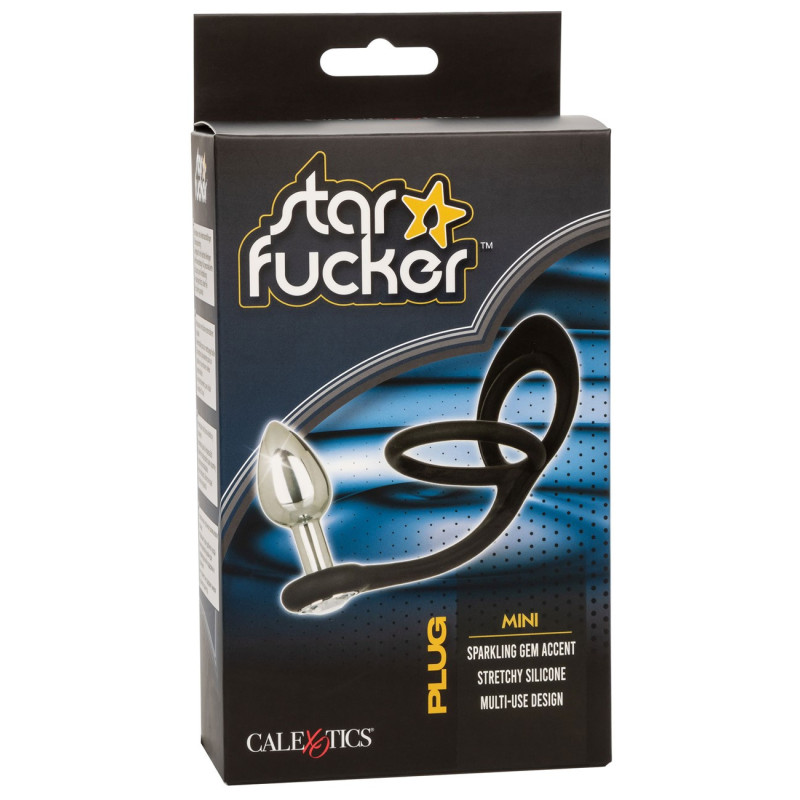 Double Cockring et Plug Anal Star Fucker