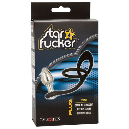 Double Cockring et Plug Anal Star Fucker